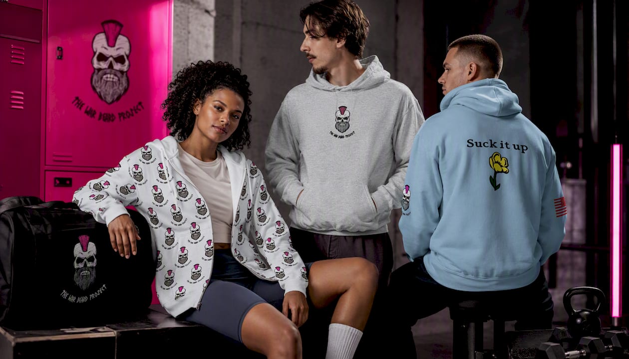 OG Logo All-over Print Unisex Zip Hoodie
