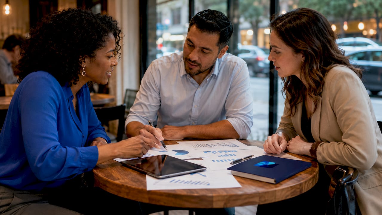 Team planning business growth strategies