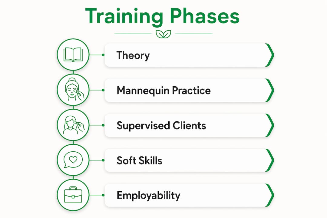 Infographic outlining hands-on training steps