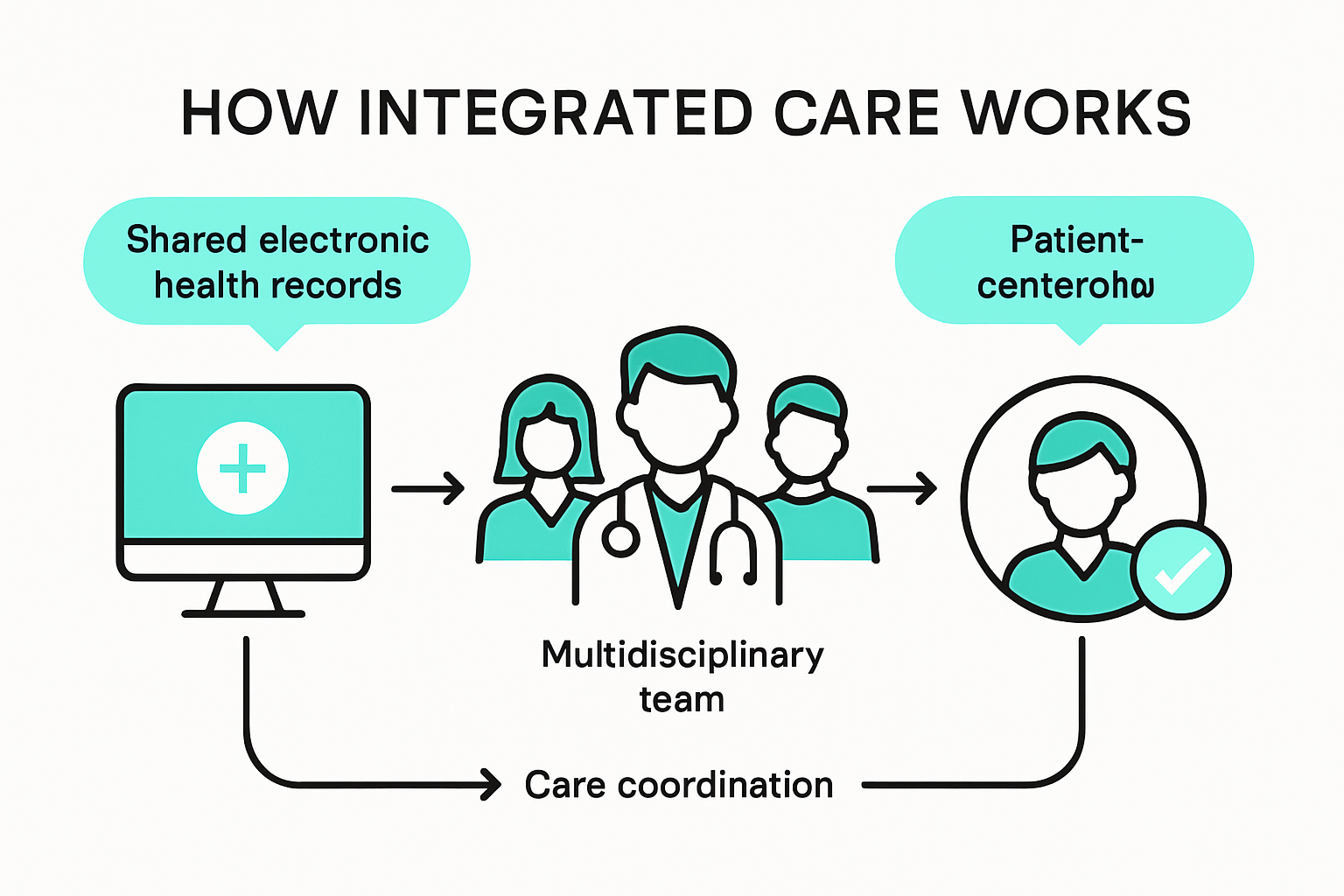 Visual diagram of integrated care process flow