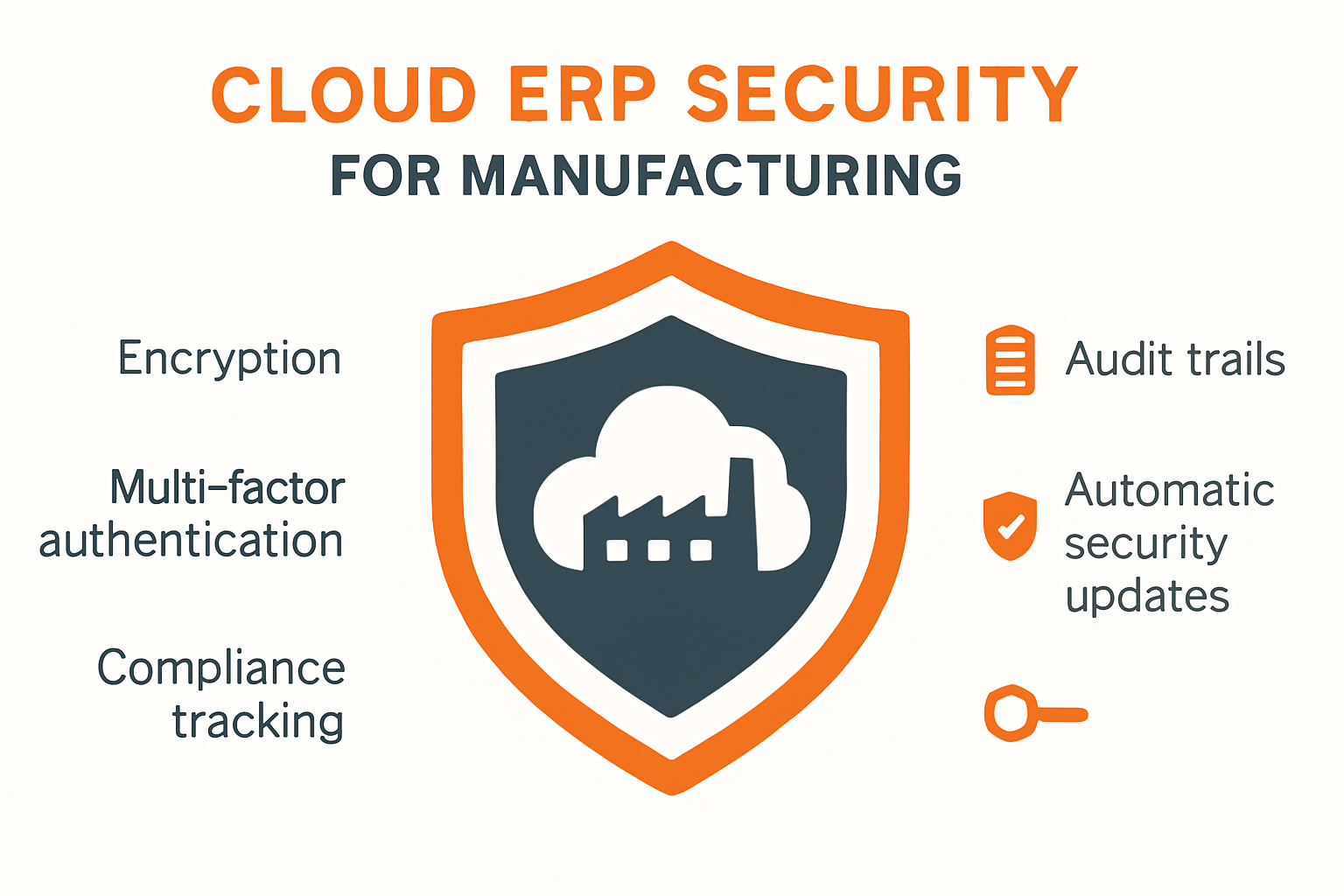 infographic showing cloud ERP security and compliance layers