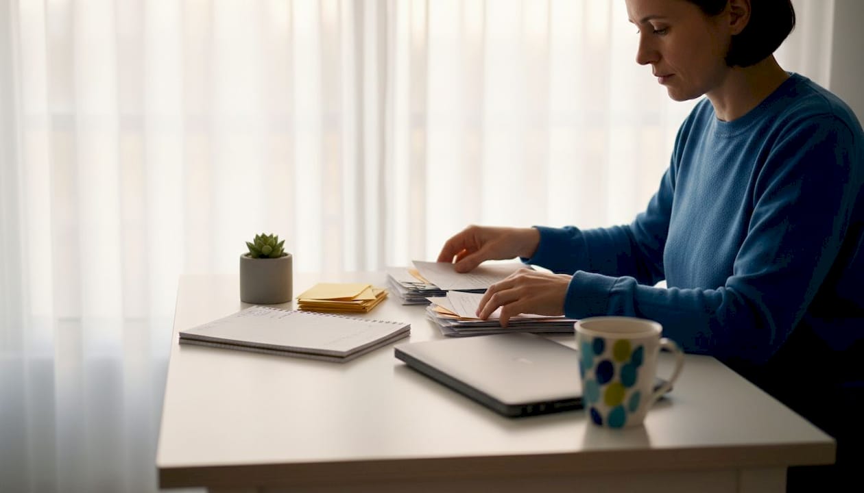 Hands typing on keyboard at dedicated inbox workstation