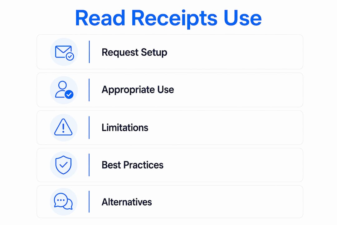 Infographic outlining key aspects of read receipts in email
