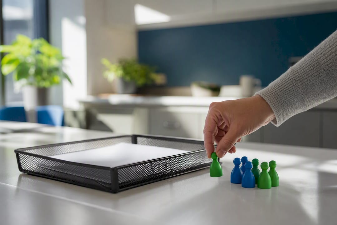 Hand assigning ownership token on inbox tray