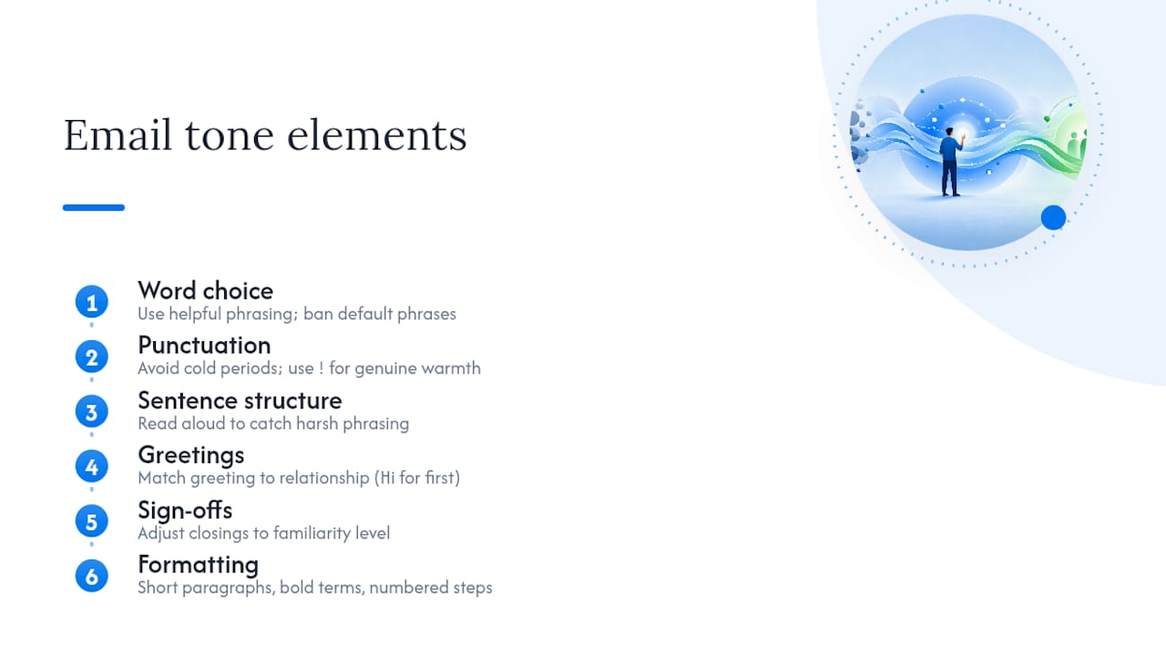 Six elements that shape email tone
