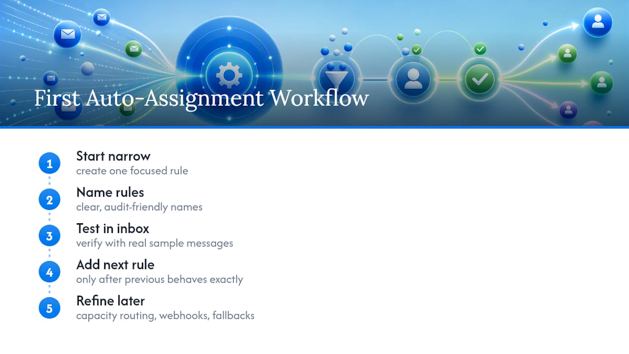 Why Most Teams Overbuild Their First Auto-Assignment System — overview diagram