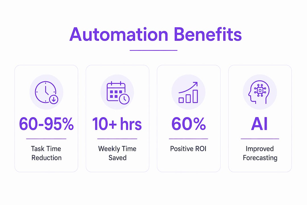 Infographic showing benefits of workflow automation
