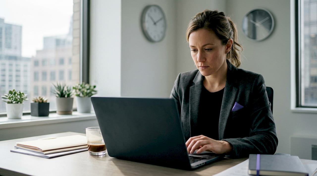 Business analyst working on automation software
