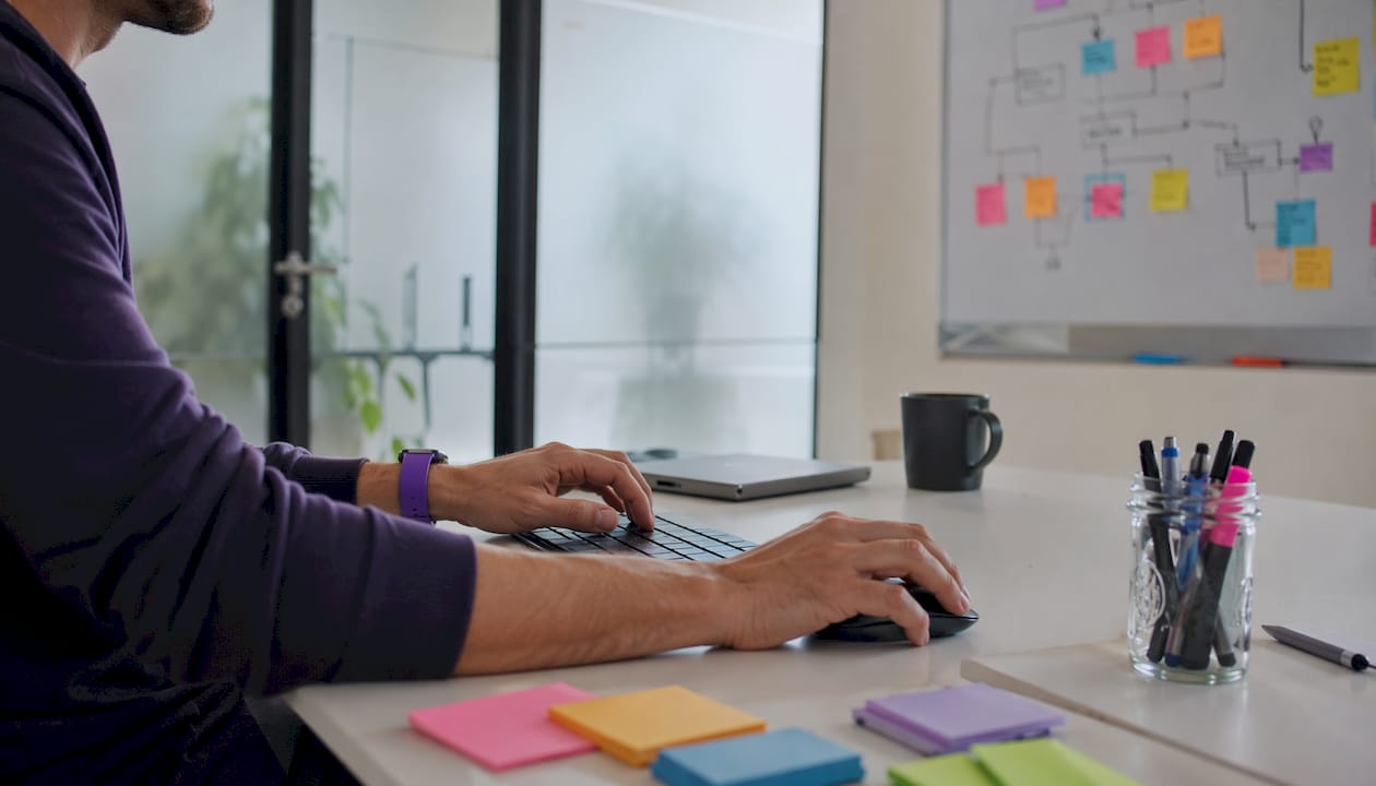 Developer typing GitHub workflow inputs secrets