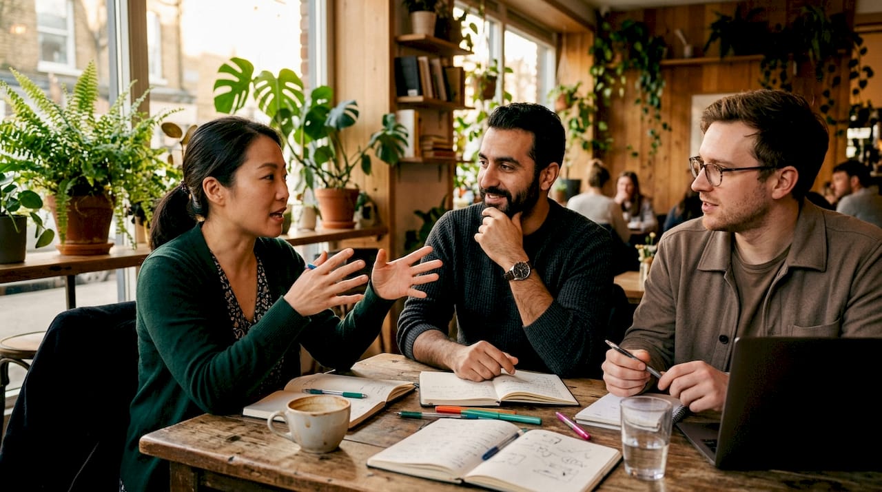 Sales team discussing outbound activation platforms
