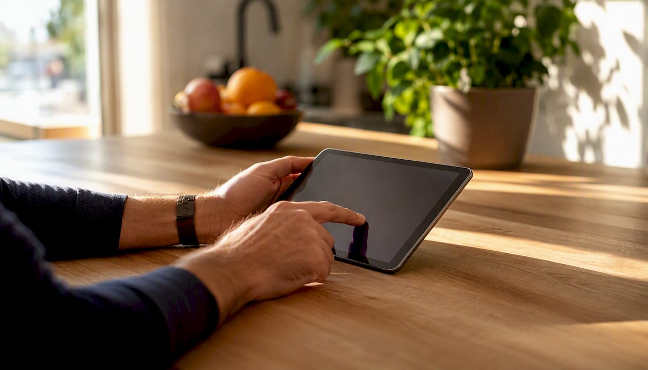 Hands triggering customer success automation workflow