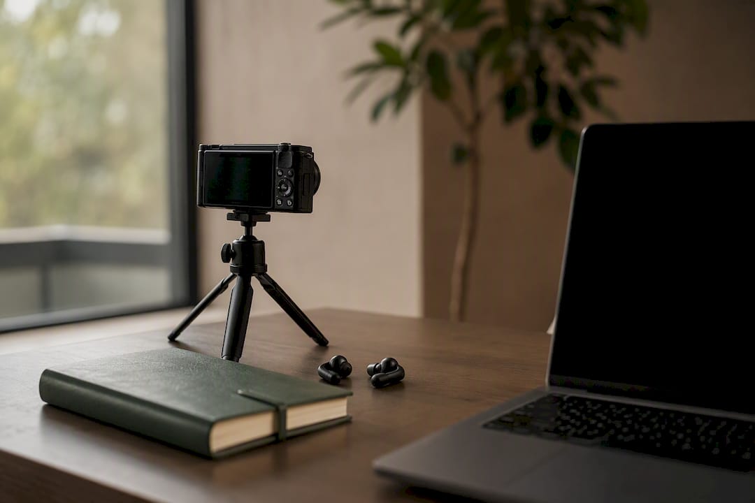 Camera and laptop setup for video message