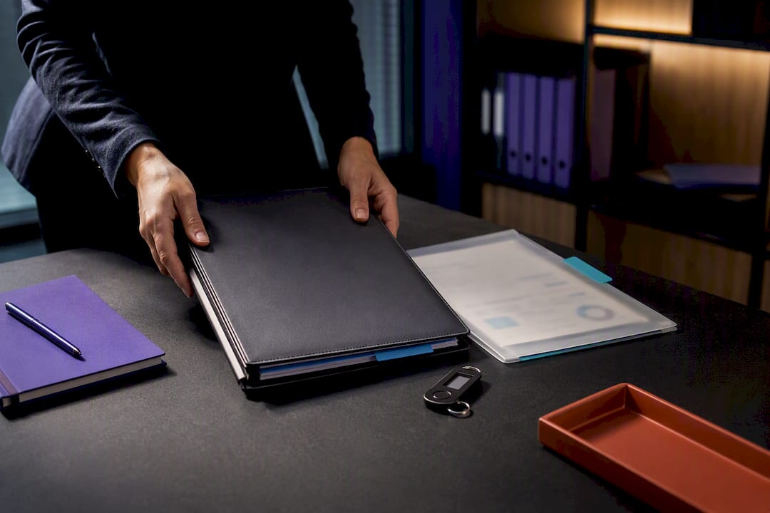 Vendor evidence folders arranged for review