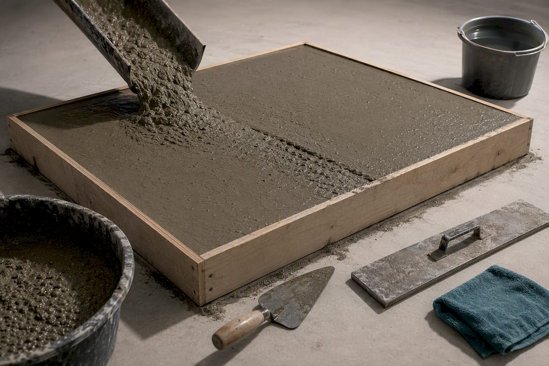 Illustration of continuous concrete pour and cold joint