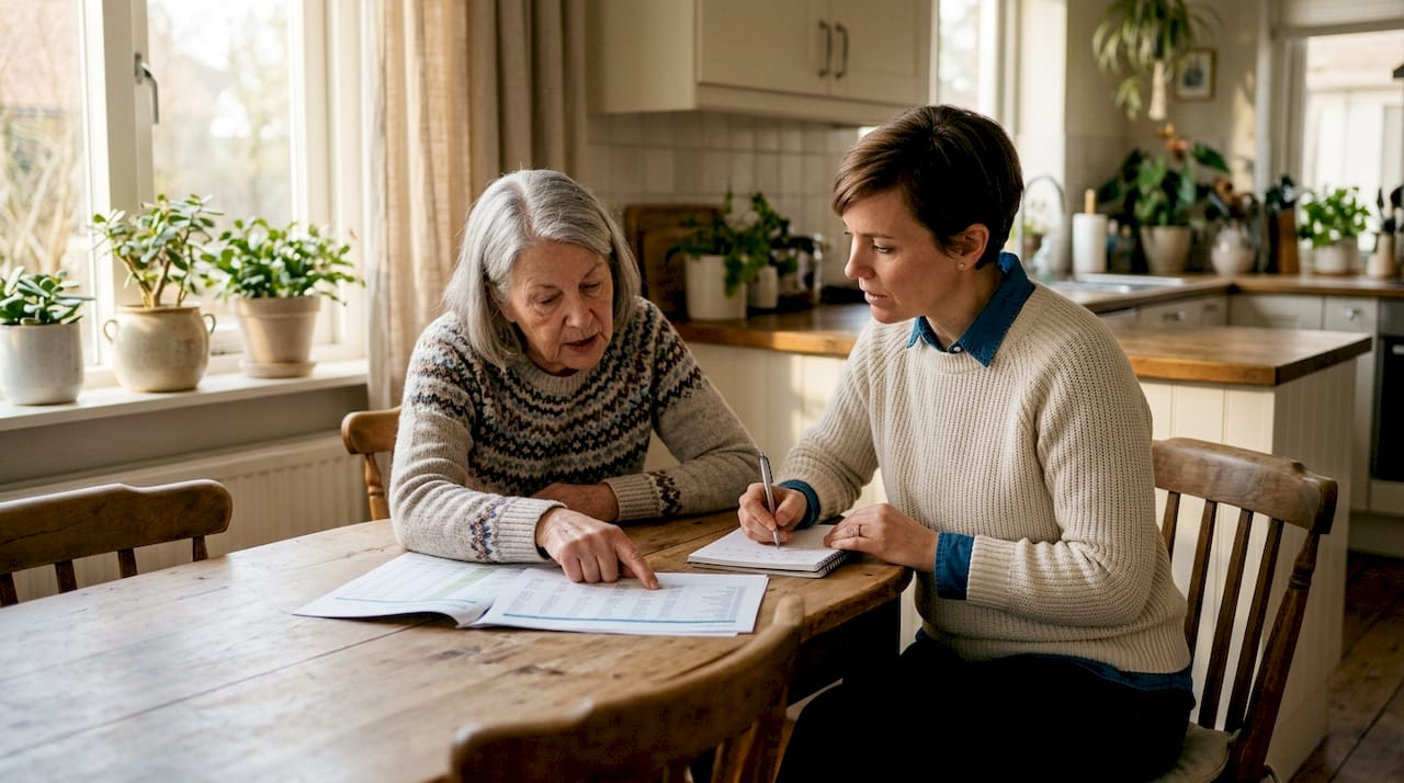 Hands of retiree and advisor discussing finances