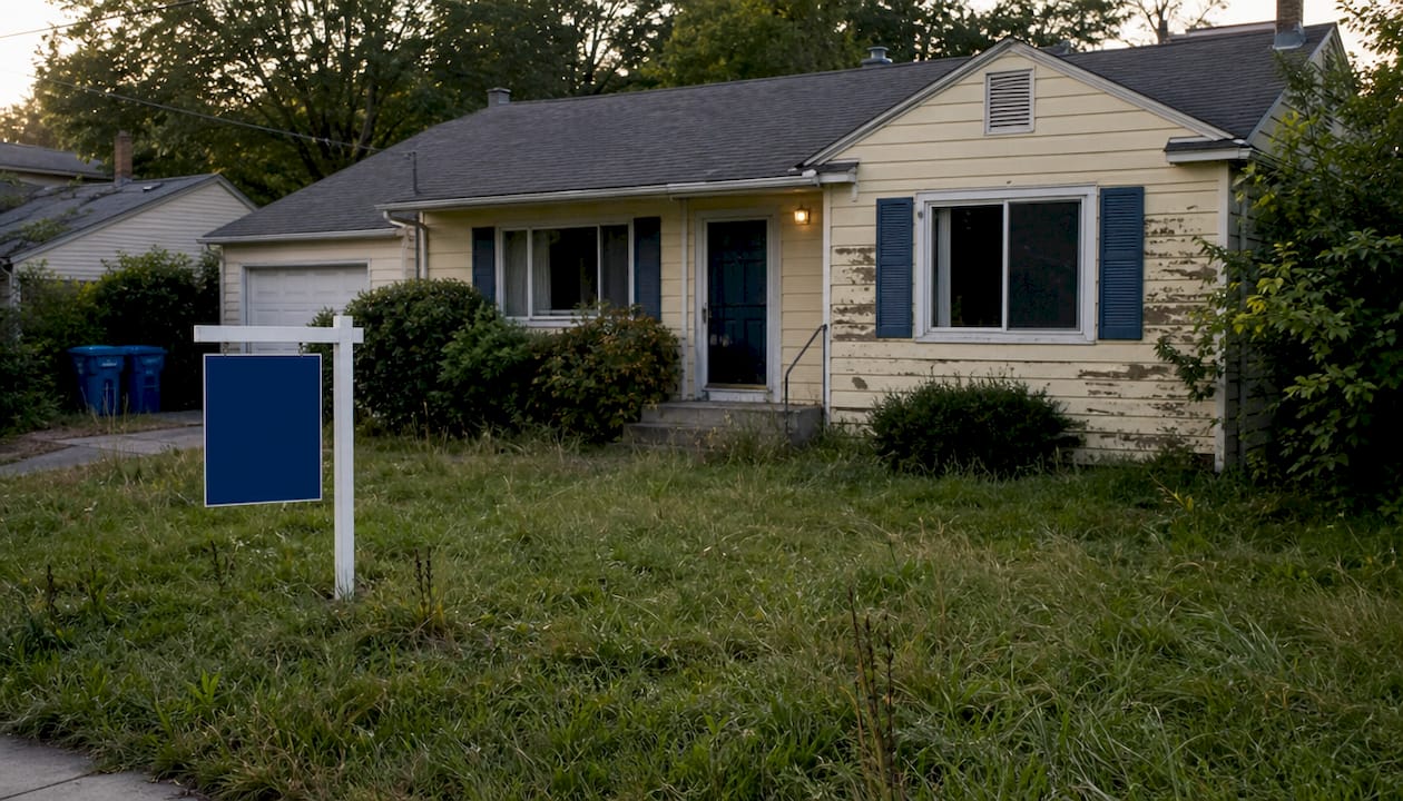 Exterior of house sold as-is condition