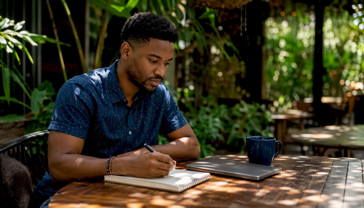 Man preparing to use digital home selling platform