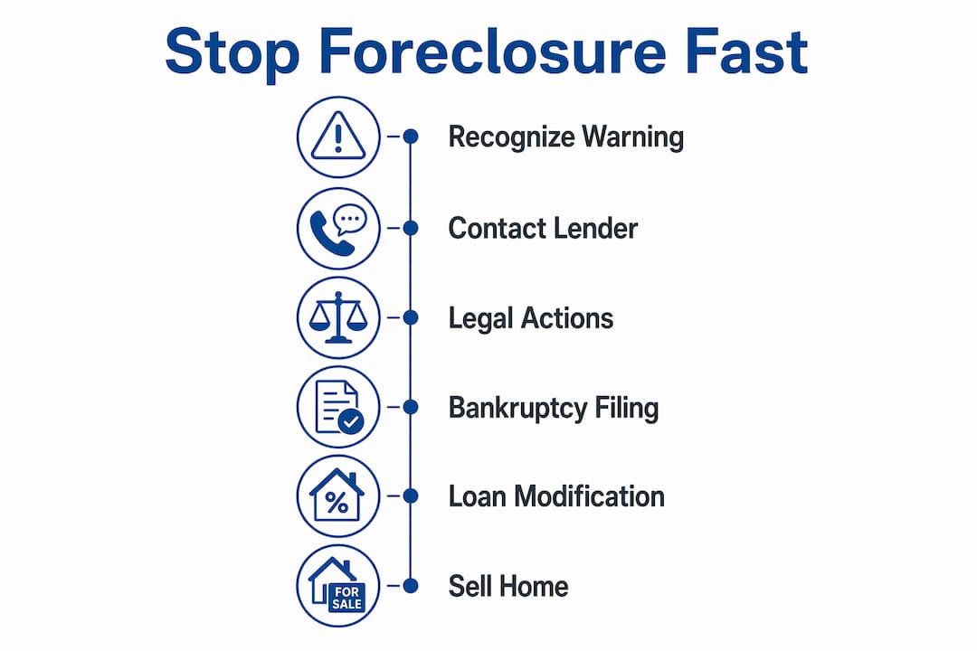 Infographic on fast foreclosure stop strategies