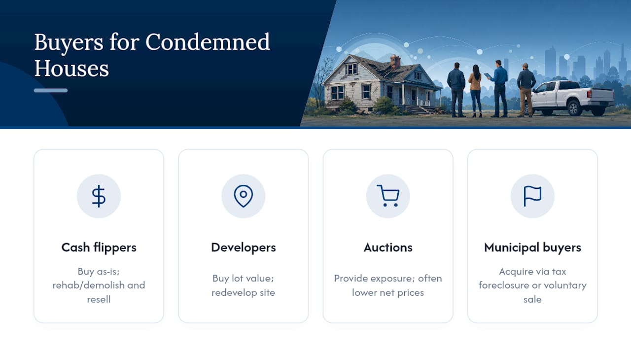 Buyer types for condemned houses diagram