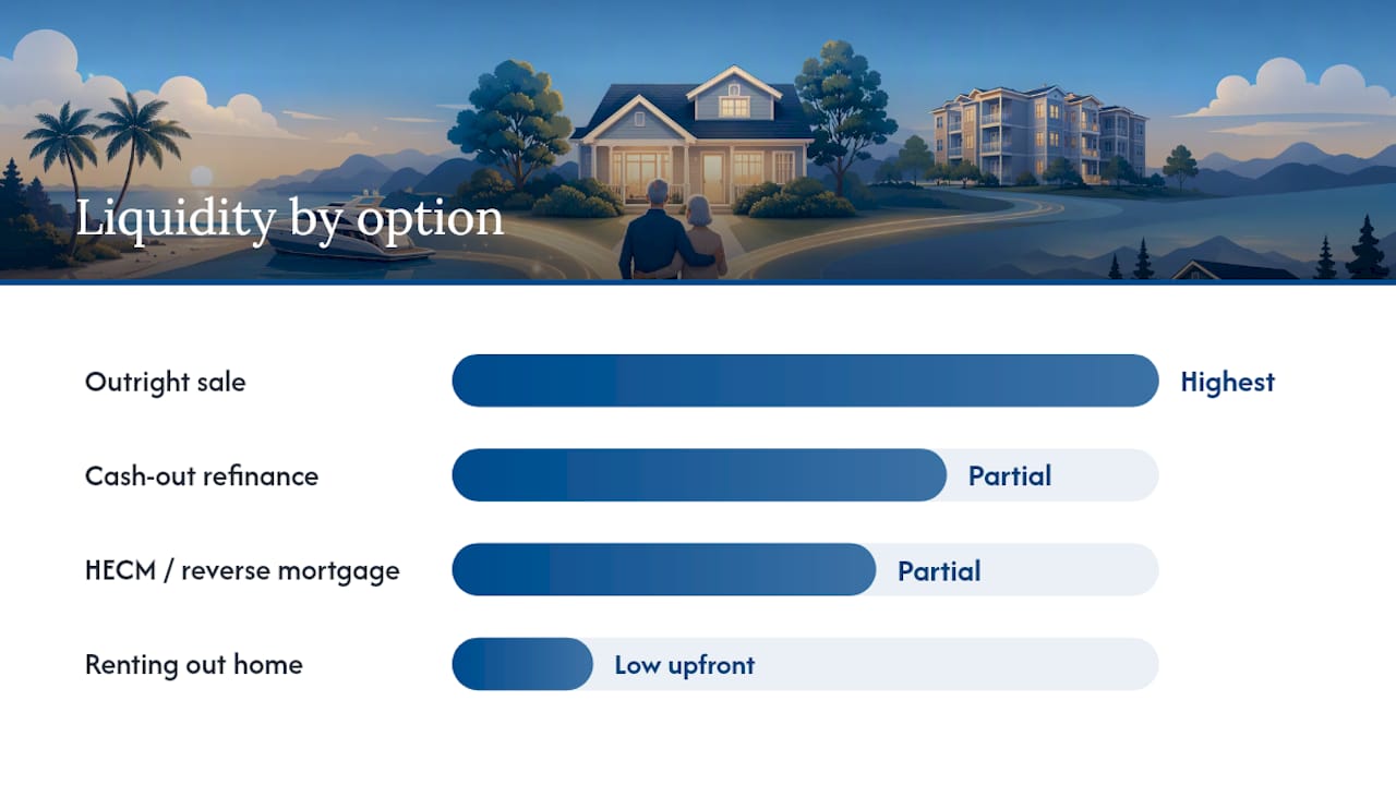 Comparison chart of home equity financing options