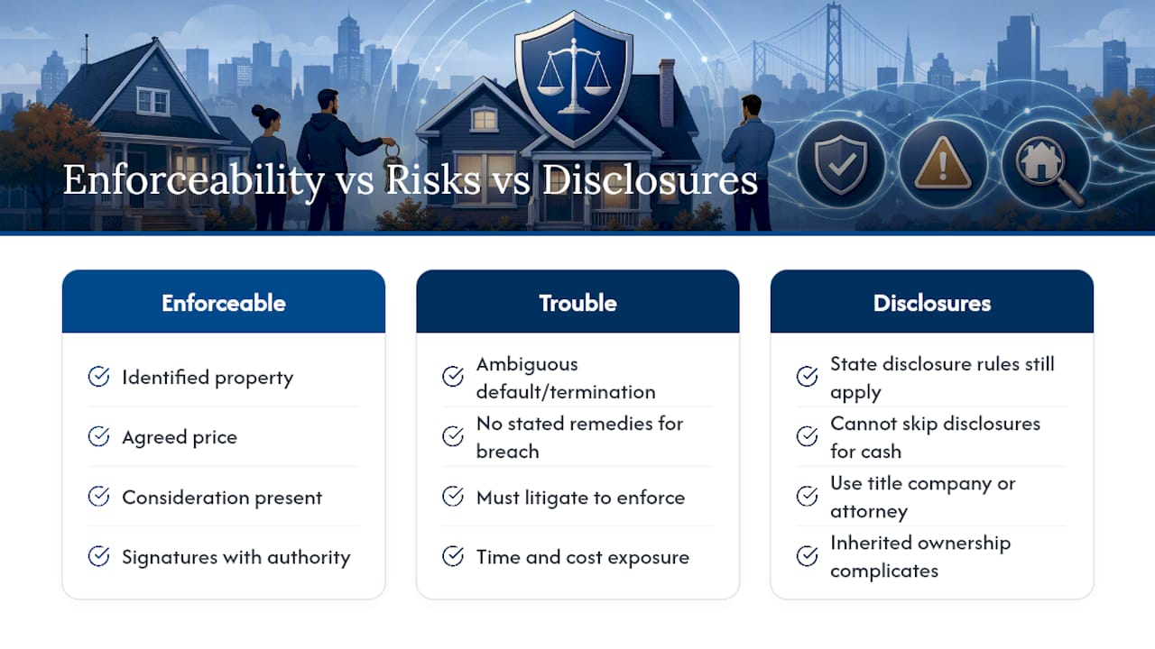 Is a Cash for Keys Agreement Legally Enforceable? — overview diagram