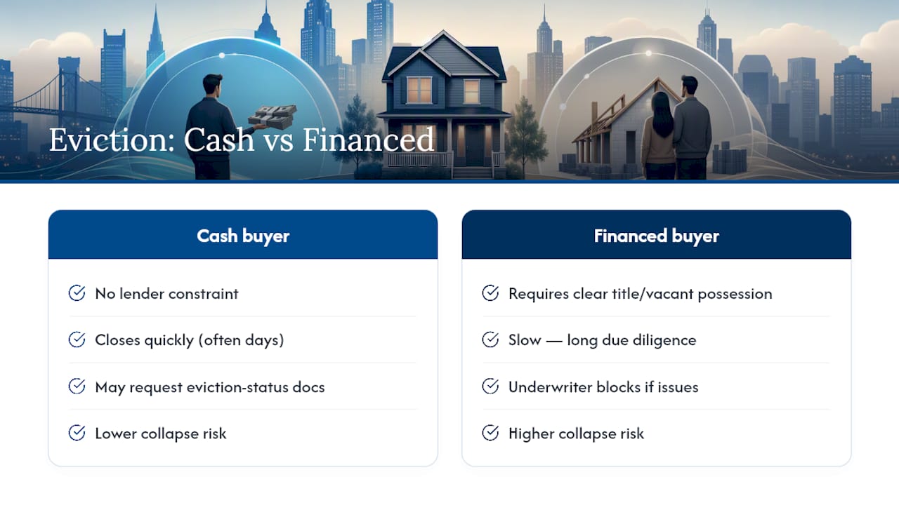 Does an Active Eviction Affect Buyer Interest or Financing? — overview diagram