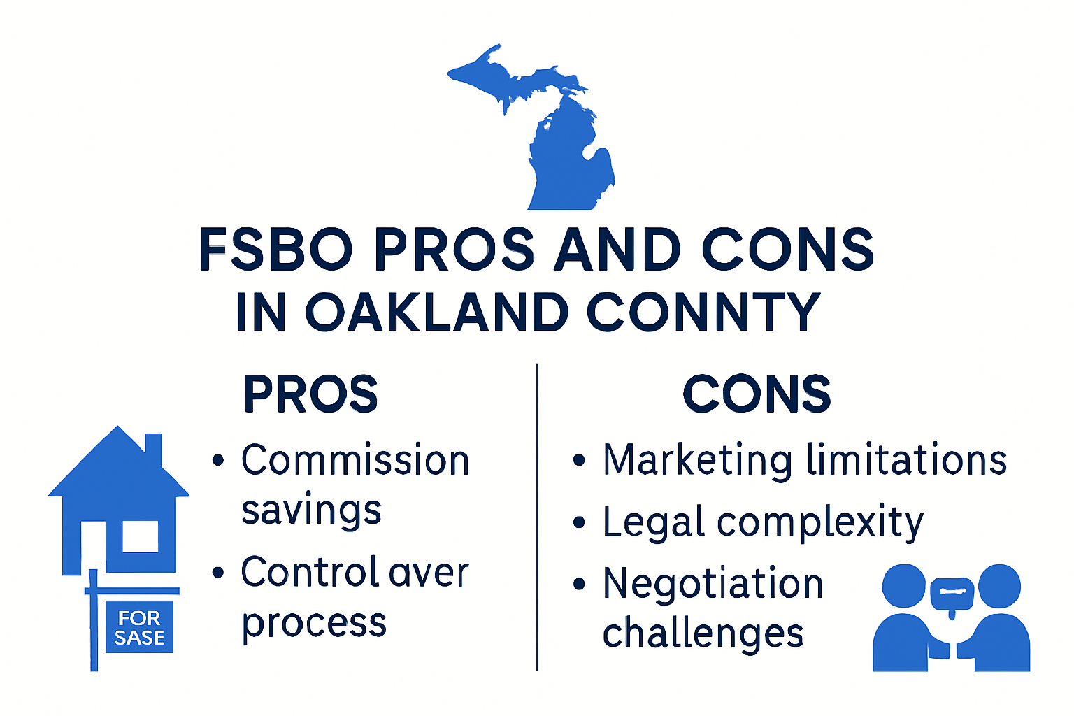 infographic visualizing FSBO pros and cons