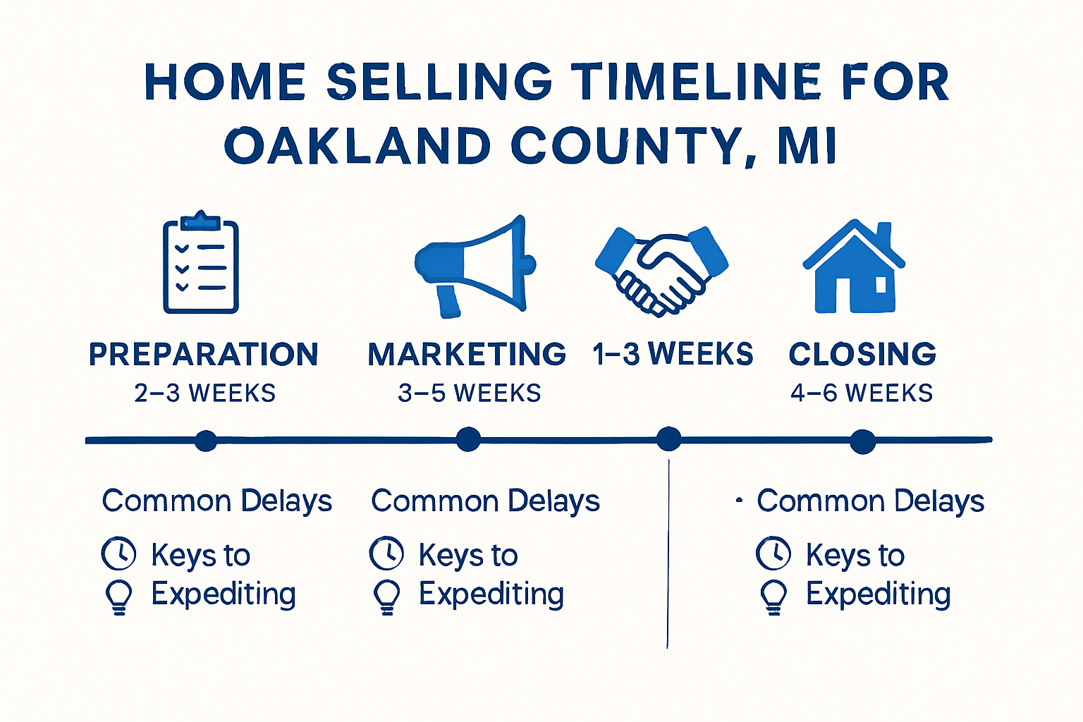 Oakland County home selling process timeline infographic