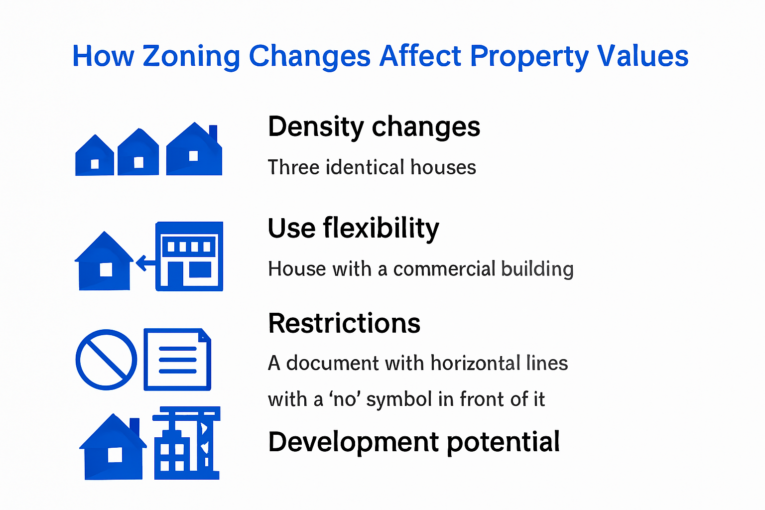 Zoning impact on property value infographic