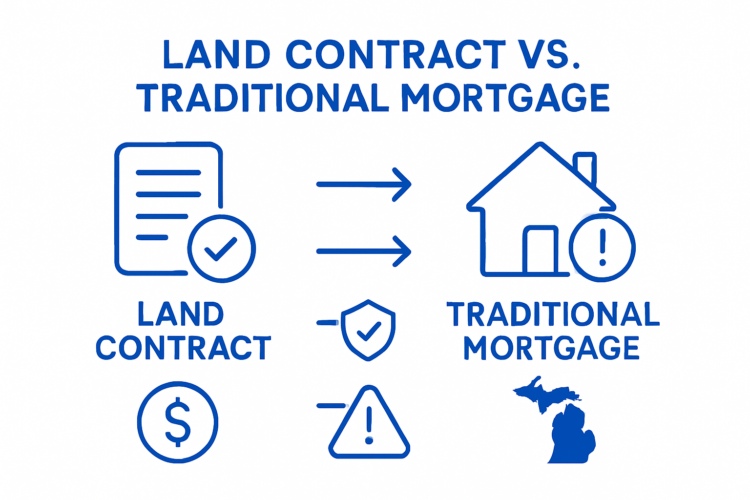 Comparison of land contract and mortgage features