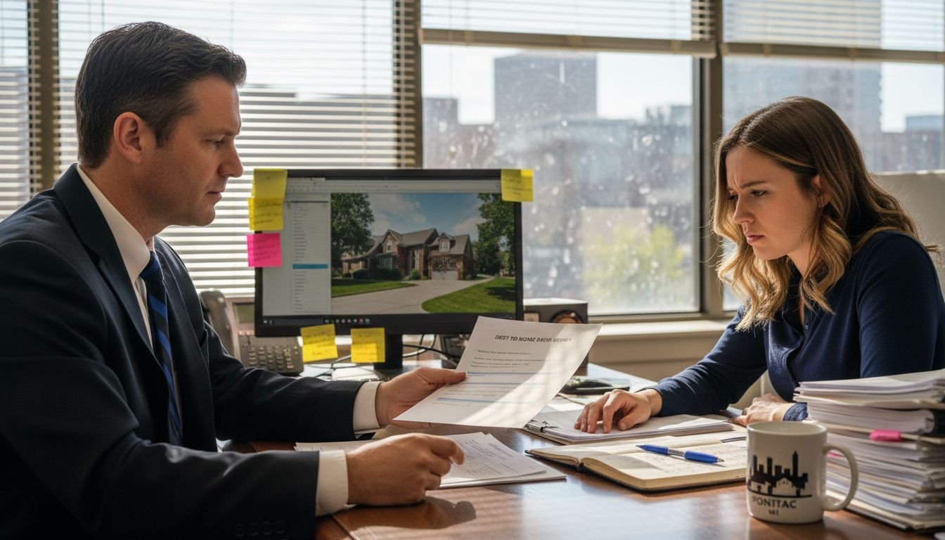 Lender discusses debt ratio with client