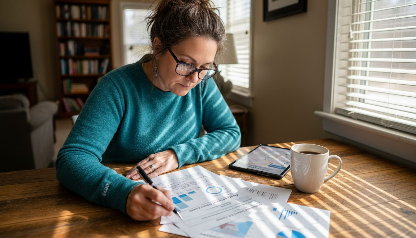 Woman reviewing Oakland County property data