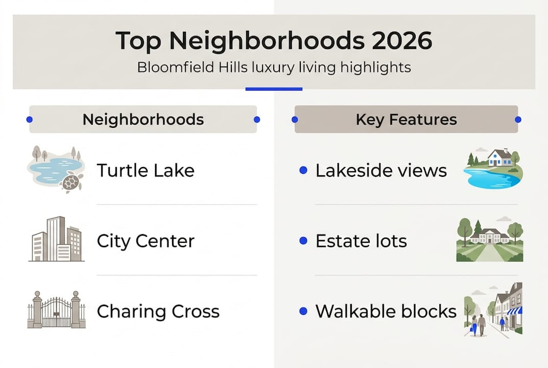 Infographic comparing luxury neighborhoods