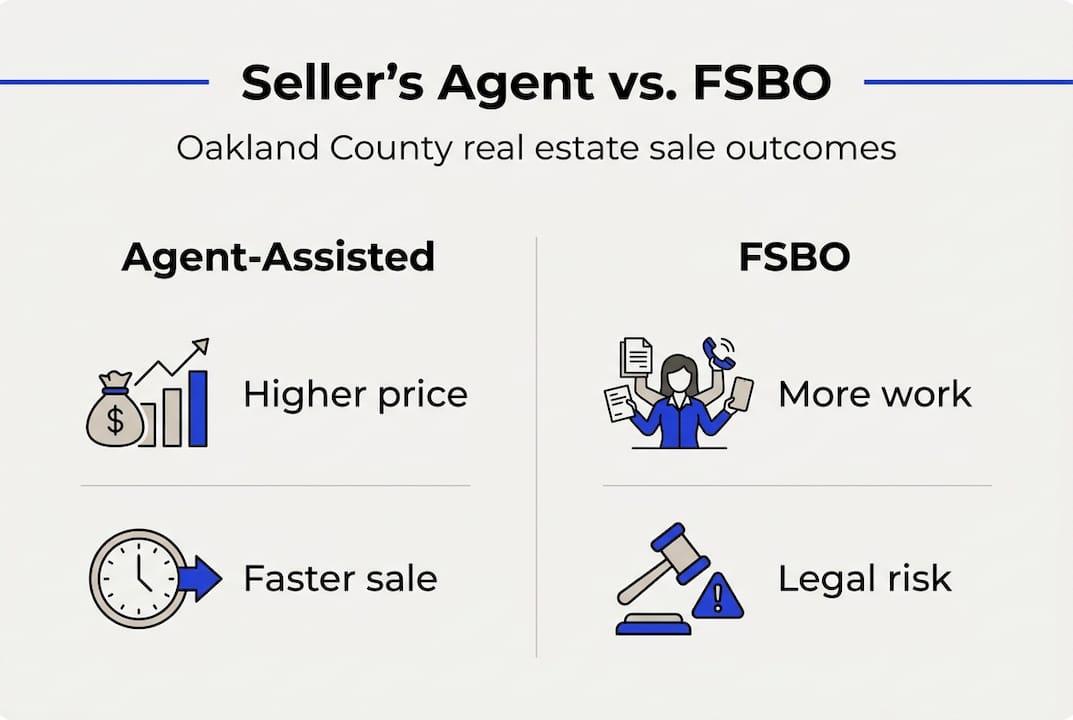 Infographic comparing seller agent and fsbo