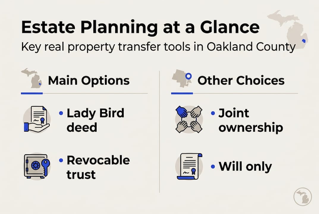 Infographic on estate planning options for property