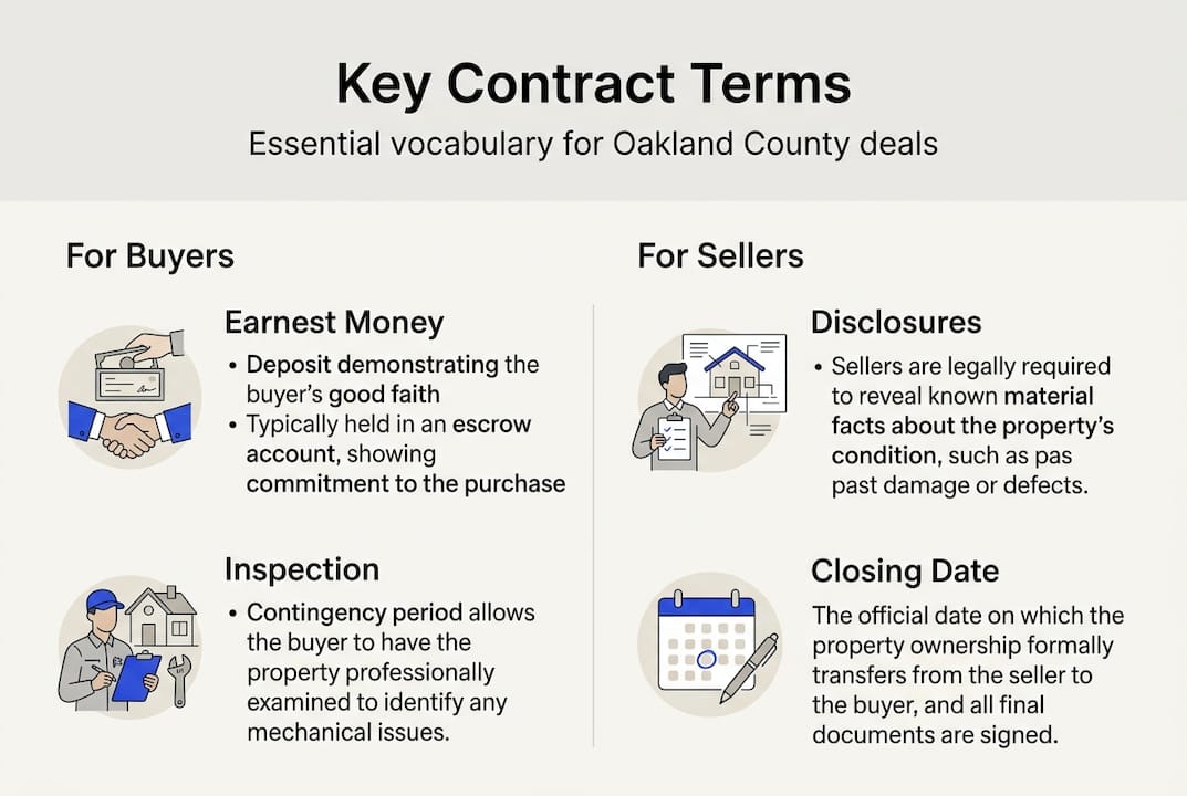 Infographic essential contract terms for buyers sellers