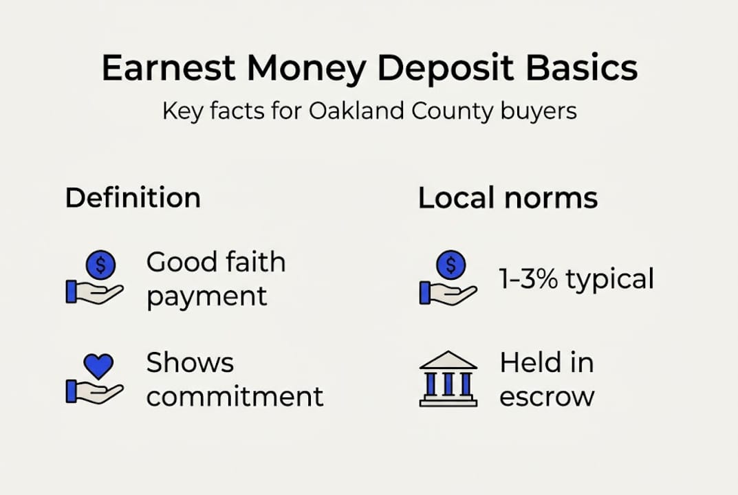 Infographic explains earnest money deposit basics