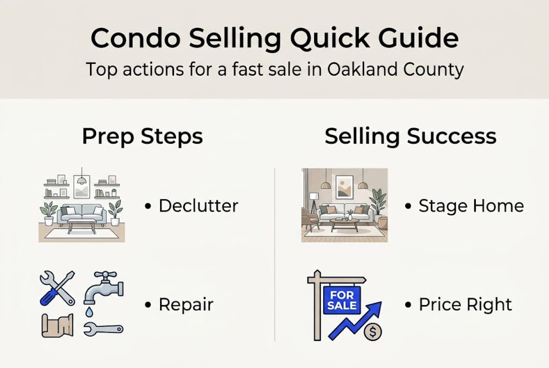 Infographic condo selling tips and steps