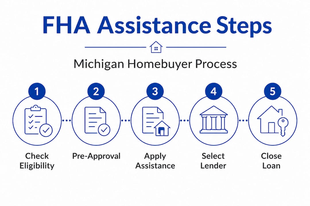 Step by step guide to securing FHA down payment assistance in Michigan Oakland County — Tom Gilliam RE/MAX Classic Farmington Hills MI