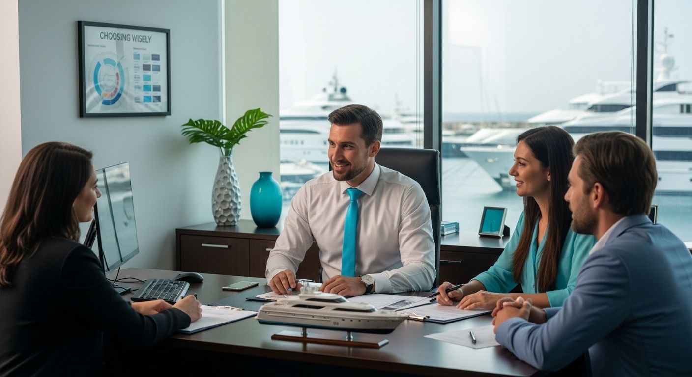 yacht broker office meeting