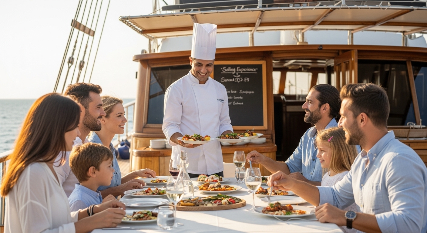 gulet deck dining