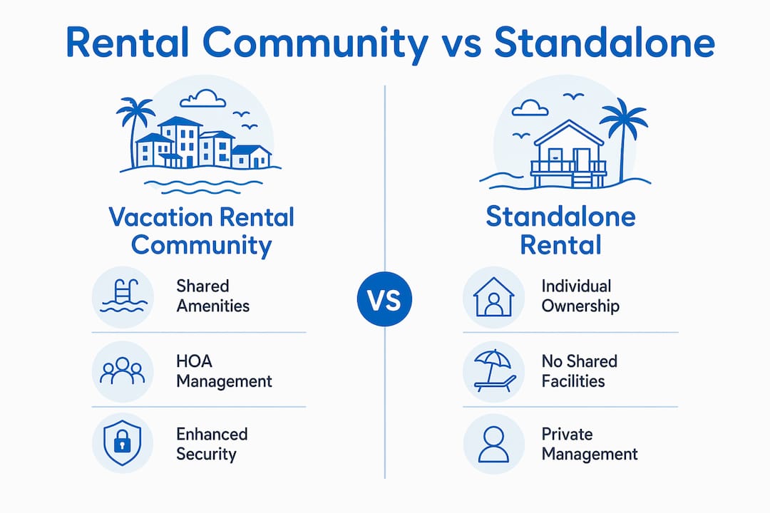 Infographic comparing rental communities with standalone rentals