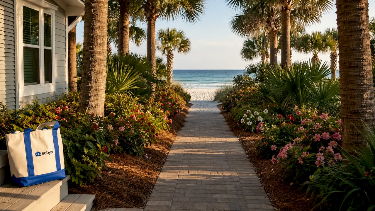 Clear private path from property to beach