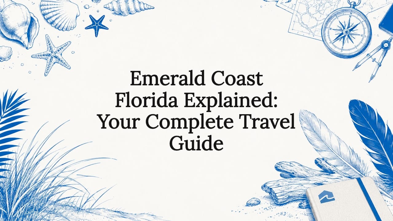 Decorative title card illustration for Emerald Coast article