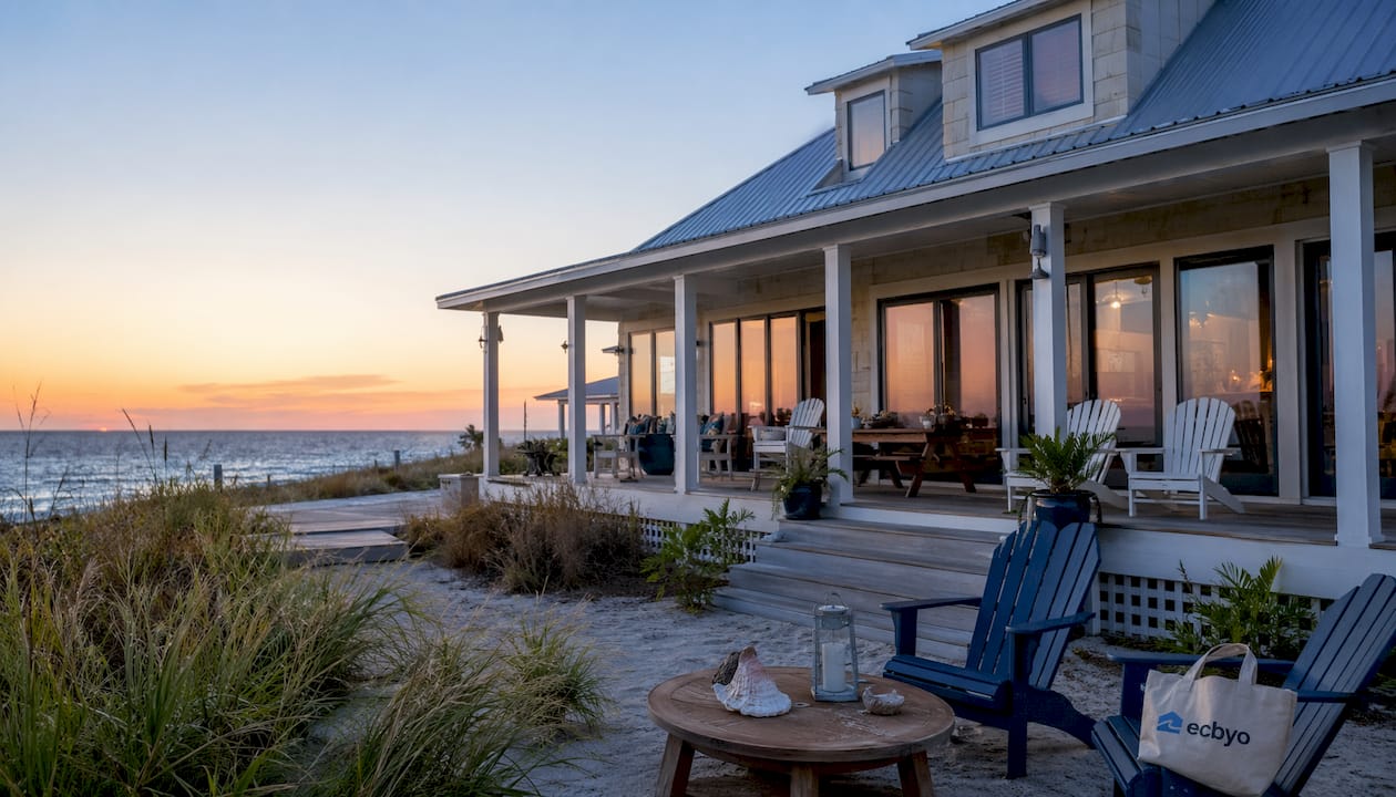 Beachfront vacation home near Gulf waters