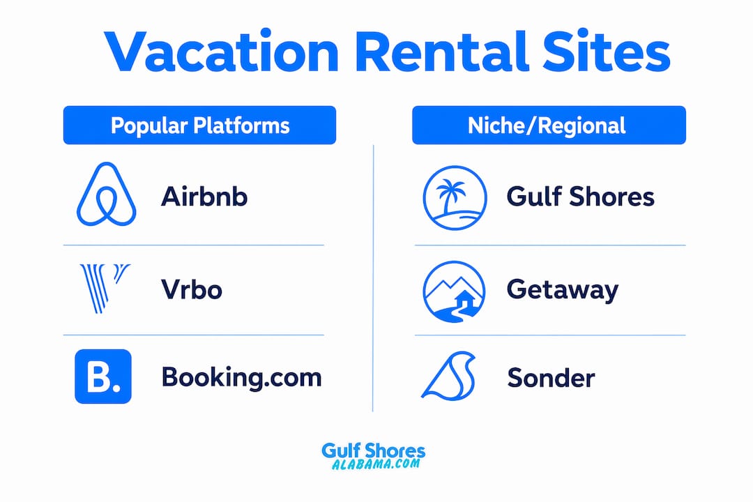 Infographic comparing popular vs niche vacation rental sites
