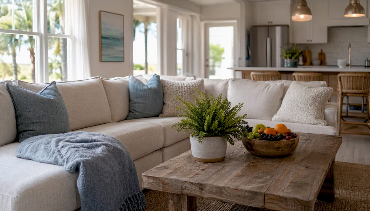 Interior of a furnished Florida winter rental