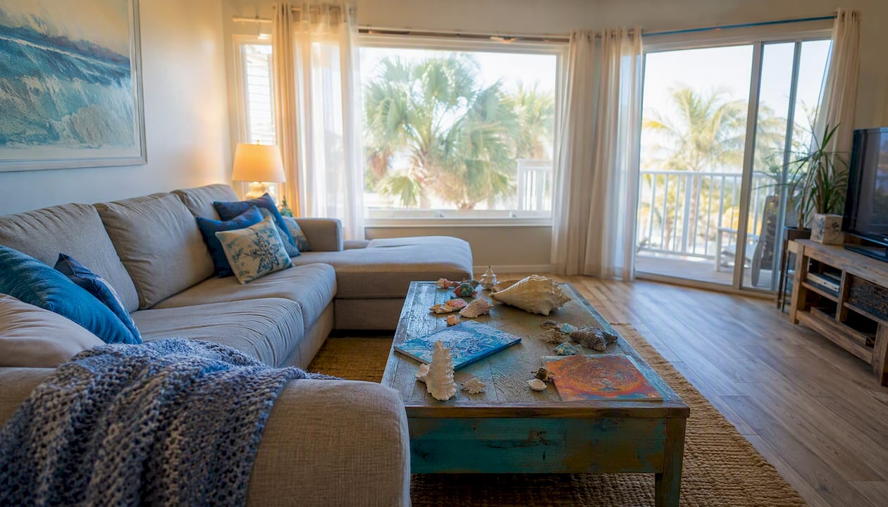 Vacation rental living room interior