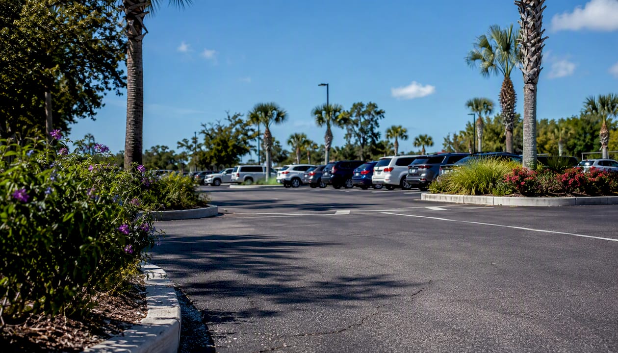 Municipal overflow parking lot in Orange Beach