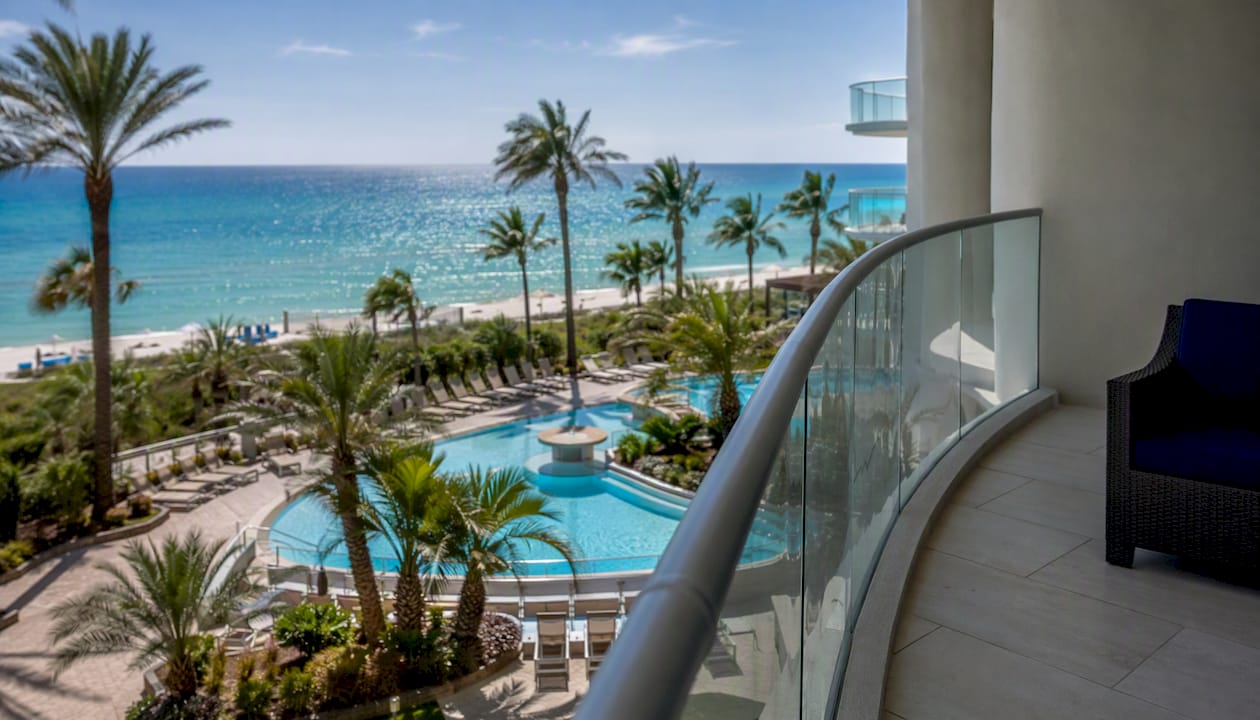 Turquoise Place condo pool and Gulf view from balcony
